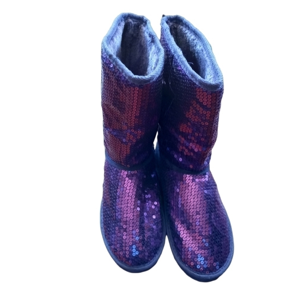 Women’s Purple Sequins Boot Size 8 New Without Tag